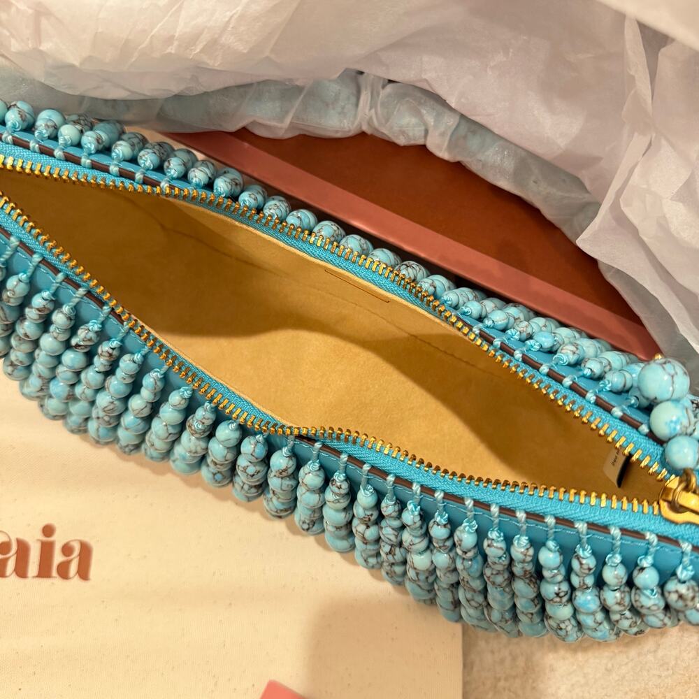 NEW Cult Gaia Mercier Mini Shoulder Bag in Ibiza Turquoise - Picture 8 of 9